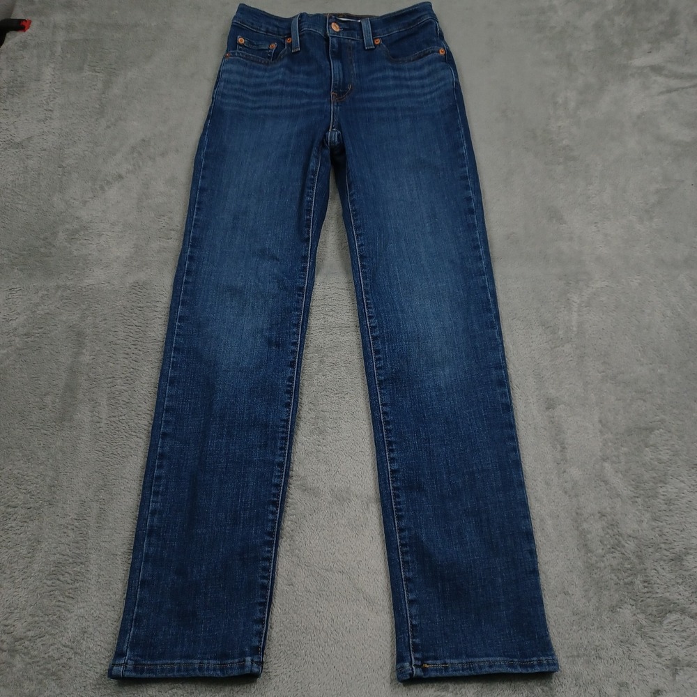 Levis 724 Jeans Womens 26 Blue Denim High Rise Straight Modern Casual